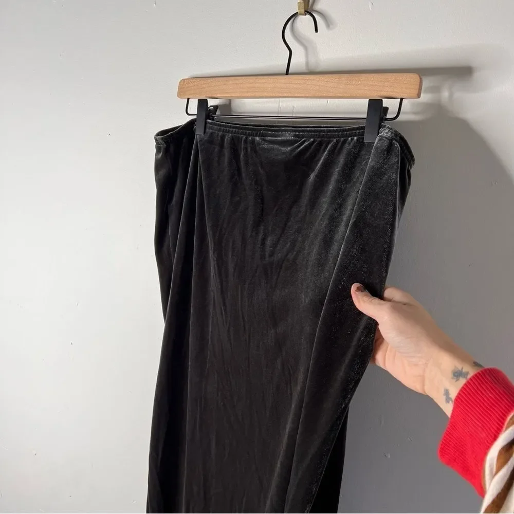 Vintage Velvet Maxi Skirt | Kathie Lee Collection XL | Holiday New Year Party - Picture 7 of 10